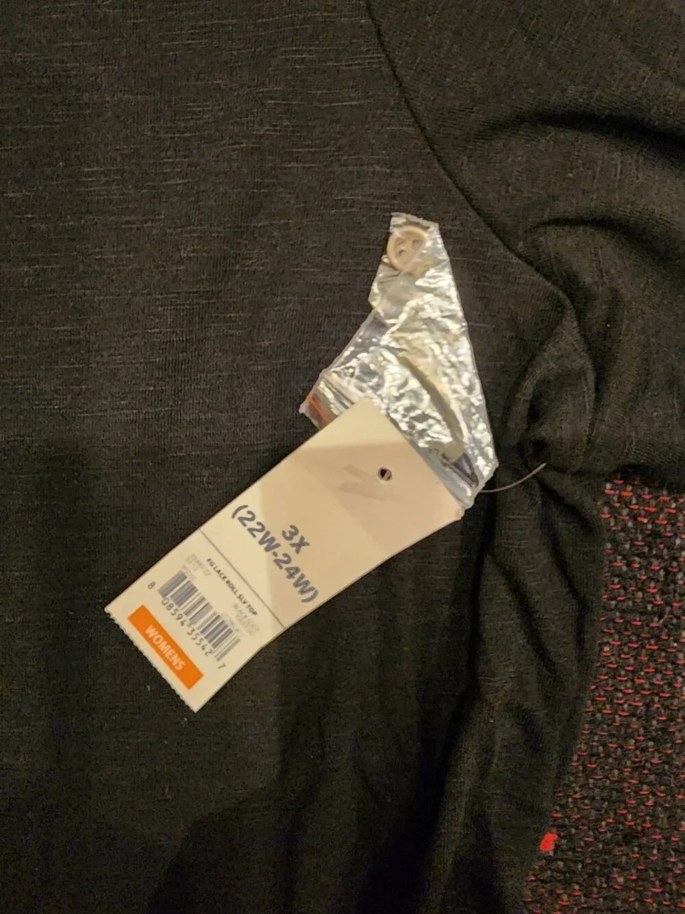 NEW Faded Glory Black Lace-Up Tunic Top and 2 Basic Black Super Soft TEES. 3X - Picture 7 of 16